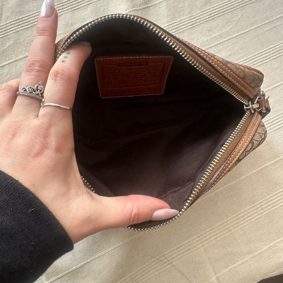 Coach Brown Monogram Crossbody Bag - Picture 6 of 9